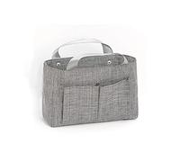JINGYAN Bolsas de Aseo 1 Pc Women Large Capacity Cosmetic Bag Handbag Inner Multi-Pockets Storage Makeup Organizer Luggage Bags(Grijs)