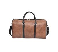 JINGYAN Bolsas de Viaje Popular Style Men Business Leather Travel Bag Weekender For Man(Chocolate)