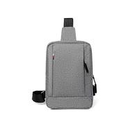 JINGYAN Bolsos de hombro para hombre Multifunction Shoulder Bags Men Large Capacity Mens Messenger Bag Waterproof Cross Body USB Charging Travel Male(Grijs)