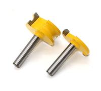 JINGYAN Brocas para esquinas y ranuras 8mm Shank Canoe Flute and Bead Router Bit Set Tungsten Cobalt Alloy Tenon Milling Cutter Bits Tools