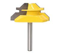 JINGYAN Brocas para esquinas y ranuras Medium Lock 45 Degree Miter Router Bit With 3/4 Stock And 1/4 Shank-RCT