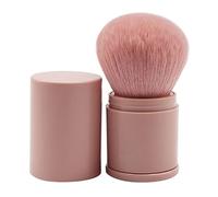 JINGYAN Brochas para maquillaje Convenient Retractable Makeup Brush One Large Powder Blush With Lid Full Set Of Beauty Make Up Tools(Red)