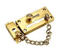 JINGYAN Cadenas para puertas Safe, practical, stable, and strong lock. Room safety chain. Hotel door Theft-proof(Golden)