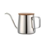 JINGYAN Cafetera Long Narrow Spout Coffee Pot Gooseneck Kettle Stainless Steel Hand Drip Kettle Pour Over Coffee and Tea Pot with Wooden