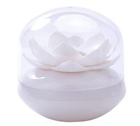 JINGYAN Caja de palillos de dientes 2 In 1 Lotus Cotton Swab Box Bud Holder Base Portable Living Room Decorate Toothpicks Toothpick Case(White)
