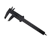 JINGYAN Calibradores Vernier Tool Woodworking Metalworking Plumbing Model Making Plastic Vernier Caliper Aperture Depth Diameter Measure(Schwarz)