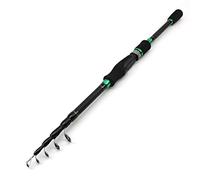 JINGYAN Cañas de Pescar Lowest price1.8m 2.1m .4m .7m Portable Telescopic Fishing Rod Carbon Rod Power Spinning Casting Pole Tackle(Spinning,2.1 m)