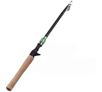 JINGYAN Cañas de Pescar Telescopic Lure Rod 1.8M 2.1M .4M .7M Carbon Fiber Cork Wood Handle Spinning Fishing Pole Tackle(Green,2.4 m)