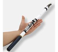JINGYAN Cañas de Pescar Telescopic Rock Fishing Rod Spinning Carp Feeder Carbon Fiber 3M 2.7M .4M .1M 1.8M .5M Mini Travel Reel Holder(2.7M-White)