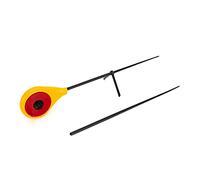 JINGYAN Cañas de Pescar Winter Outdoor Sport Lakes Portable Fishing Ultralight Pole(Yellow)