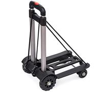 JINGYAN Carros de Almacenamiento 50kg Heavy Duty Foldable Hand Sack Wheel Trolley Folding Truck Barrow Cart Travel Luggage Shopping Cart Portable Home Use Car