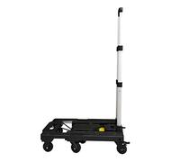 JINGYAN Carros de Almacenamiento Extended Pull Cart Shopping Cart Carrying Grocery Shopping Bag Outdoor Camping Folding Trolley Home Shopping Trailer The Market