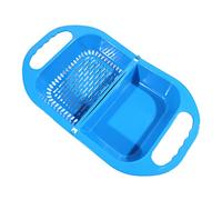 JINGYAN Cesta de Drenaje Foldable Plastic Fruit Vegetable Washing Basket Sink Drain Bowl Dish Plate Tableware Storage Holder Kitchen Organizer Supplies(Blue)