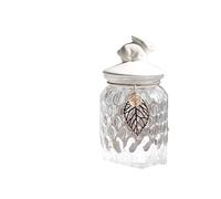 JINGYAN Contenedores para almacenar café Rabbit Glass Candy Jar Food Sealed Jar Home Jewelry Cotton Swab Storage Box Aromatherapy Bottle Food Container Home Decoration