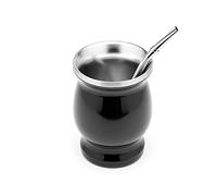 JINGYAN Copas de agua 400ml Double Wall Anti Scalding Coffee Mug Insulated Portable Stainless Steel Polishing Beer Tea Juice Drinking Cup