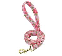 JINGYAN Correas para Perros Popular Flower Pattern Dog Leash with Gold Metal Buckle for Small Medium Dog Nylon 150cm Printed Lead Puppy Walking Leash
