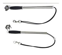 JINGYAN Correas para Perros Stainless Steel Elastic Dog Bicycle Traction Rope Dog Leash Bike Attachment Pet Walk Run Jogging Hand Free Pets Leash