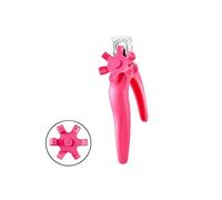 JINGYAN Cortaúñas Clipper profesional de uñas en forma U, recortador punta Puntas falsas Cortadoras borde colorido, herramientas tijeras manicura(Rose red)