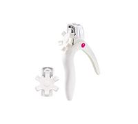 JINGYAN Cortaúñas Clipper profesional de uñas en forma U, recortador punta Puntas falsas Cortadoras borde colorido, herramientas tijeras manicura(White)