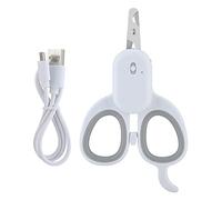 JINGYAN Cortaúñas Clippers de clavo mascotas USB Carga línea a prueba sangre DIRIGIÓ Luz for iluminar las tijeras uñas acero inoxidable for el cortador garra perro