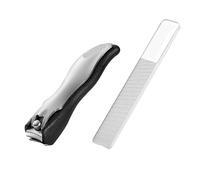 JINGYAN Cortaúñas Nail Clippers Anti Splash Fingernail Cutter Detachable Design Manicure Tools(Silver)