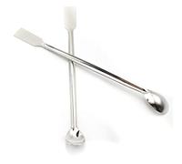 JINGYAN Cucharillas de café 1 PCS 20cm Length Double End Reagent Stainless Steel Lab Sampling Spoon Spatula for Kitchen Gadget Tools