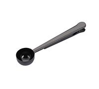 JINGYAN Cucharillas de café 1PC 2 in 1 Coffee Scoop With Clip Stainless Steel Tea Measuring Cup Spoon Tool Drinking Accessories(A)