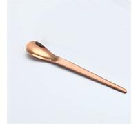 JINGYAN Cucharillas de café 304 stainless steel mini spoon ice cream fruit dessert tea rose gold coffee tableware(Rose Gold)