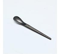 JINGYAN Cucharillas de café 304 stainless steel mini spoon ice cream fruit dessert tea rose gold coffee tableware(Schwarz)