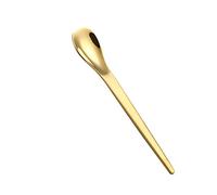 JINGYAN Cucharillas de café 304 stainless steel mini spoon ice cream fruit dessert tea rose gold coffee tableware(Gold)