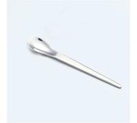 JINGYAN Cucharillas de café 304 stainless steel mini spoon ice cream fruit dessert tea rose gold coffee tableware(Silver)