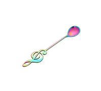 JINGYAN Cucharillas de café 304 Stainless Steel Spoon Musical Notes Coffee Stirring Mug Music Bar Ice Cream Creative Cutlery Tableware(G)