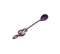 JINGYAN Cucharillas de café 304 Stainless Steel Spoon Musical Notes Coffee Stirring Mug Music Bar Ice Cream Creative Cutlery Tableware(D)