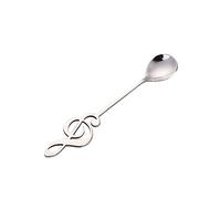JINGYAN Cucharillas de café 304 Stainless Steel Spoon Musical Notes Coffee Stirring Mug Music Bar Ice Cream Creative Cutlery Tableware(A)