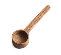 JINGYAN Cucharillas de café Wooden Coffee Scoop Measuring Spoon Black Walnut Wood Kitchen For Sugar Spice Powder Accessories(A)