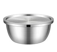 JINGYAN Cuencos Stainless Steel Thickened with Cover Bowl Salad Egg Stirring Vegetable Bowl Soup Basin Food Plate Tableware kitchenware.
