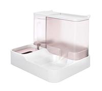 JINGYAN Dispensador de Agua para Perros Practical Dog Water Food Bowl Water Dispenser for Pet Cat Lovely 2 in 1 Dog Feeder Food Container Bowl(Pink)