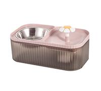 JINGYAN Dispensador de Agua para Perros Water Fountain Automatic Water Bowl Feeding Watering Pet Water Dispenser Dog Drinking Fountain Waterer for Cat Dog(Pink)