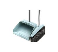JINGYAN Escoba Cleaning Brush Broom Dustpans Set Home For Floor Sweeper Garbage Cleaning Stand Up Broom Dustpan Set Household Cleaning Tools(Green)