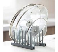 JINGYAN Escurridores de platos Pot Lid Holders Extendable Multipurpose Steamer Rack Pans Glasses Holder Flexible Plate Organizer Kitchen Storage(Grijs)