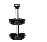 JINGYAN Especiero Rotating Spice Jar Glass Bottle Pepper Sugar Salt Sealed Container Seasoning Box with Storage Rack Kitchen Accessories