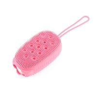 JINGYAN Esponjas para baños Cepillos no tóxicos Cuerpo de silicona Cepillo baño Depurador Ducha Baby Showers Lavado Masaje BrushSoft Exfoliante(Pink)