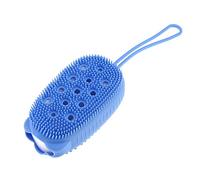 JINGYAN Esponjas para baños Silicone Body Scrubber Shower Exfoliating Scrub Sponge Bubble Bath Brush Massager Skin Cleaner Cleaning Pad Bathroom Accessories(Blue)