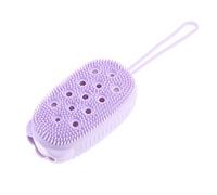 JINGYAN Esponjas para baños Silicone Body Scrubber Shower Exfoliating Scrub Sponge Bubble Bath Brush Massager Skin Cleaner Cleaning Pad Bathroom Accessories(Purple)