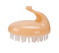 JINGYAN Esponjas para baños Silicone Brush Massage Comb Shampoo Scalp-Scrubble for Hair and Body Care hair massager(Orange)