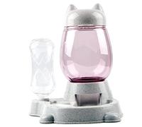 JINGYAN Fuentes para Gatos Pet Automatic Feeder Cat Dog Food Dispenser Water Drinking Bowl Feeding Pets Supplies(Grijs)