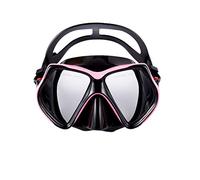 JINGYAN Gafas de natación Diving Goggles Tempered Glass HD For Men Swim Mask Integrated Professional Swimming Glasses Equipment(Pink)