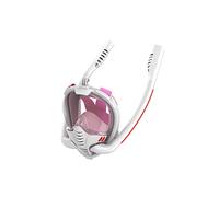 JINGYAN Gafas de natación Diving Mask Double Snorkel Full Anti-Fog Snorkeling Swimming Underwater Respirator Equipment(A,S/M)