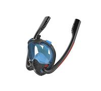 JINGYAN Gafas de natación Diving Mask Double Snorkel Full Anti-Fog Snorkeling Swimming Underwater Respirator Equipment(C,S/M)