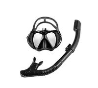 JINGYAN Gafas de natación Diving Mask Set Anti Fog Goggles with Snorkel Glasses Tube Adjustable Strap for Women Men Adult Swimming(Schwarz)